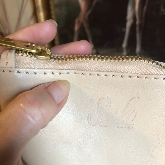 Cream & Gold Sseko Smooth Leather Change Wallet - Picture 6 of 9